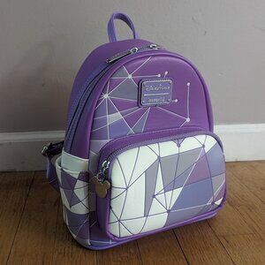 Disney Parks Tomorrowland Loungefly Purple and White Geometric Backpack